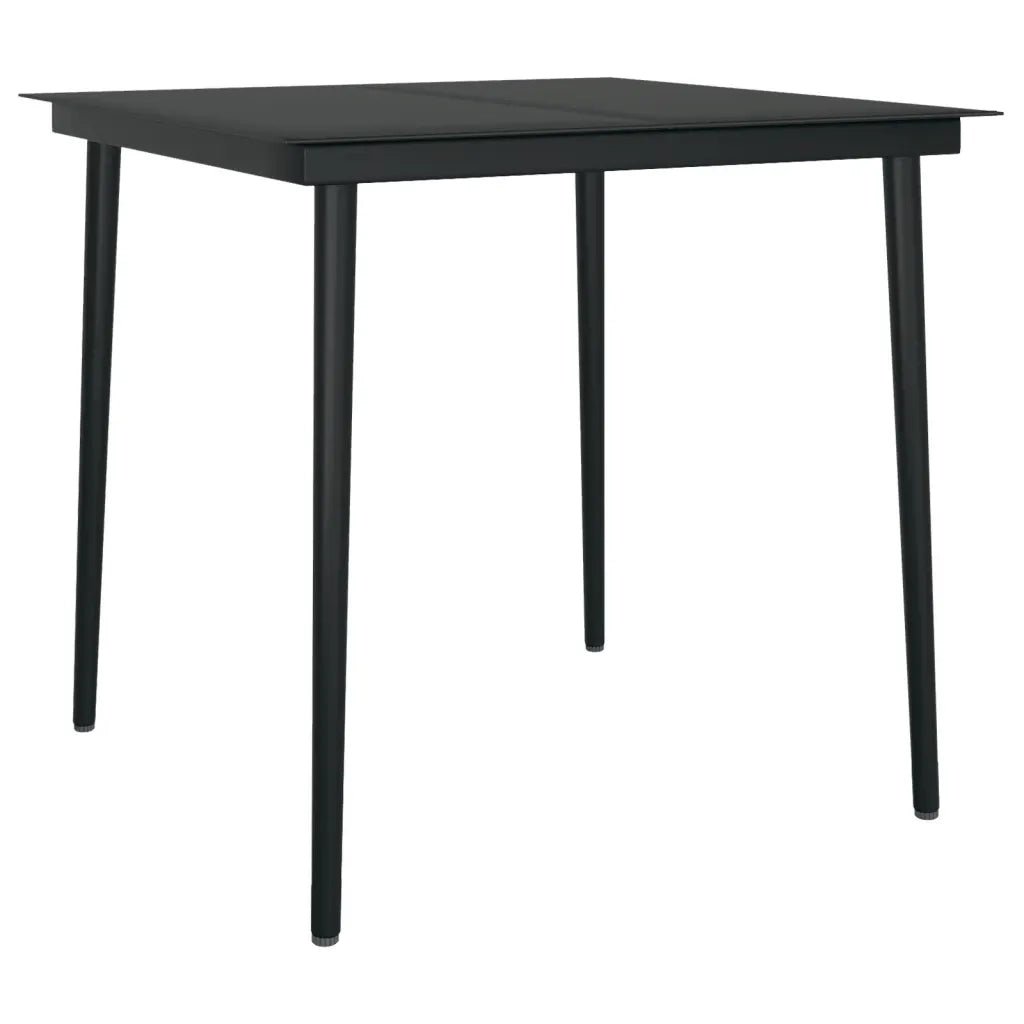 Set da Pranzo da Giardino 3 pz con Cuscini Nero in Polyrattan 3262826