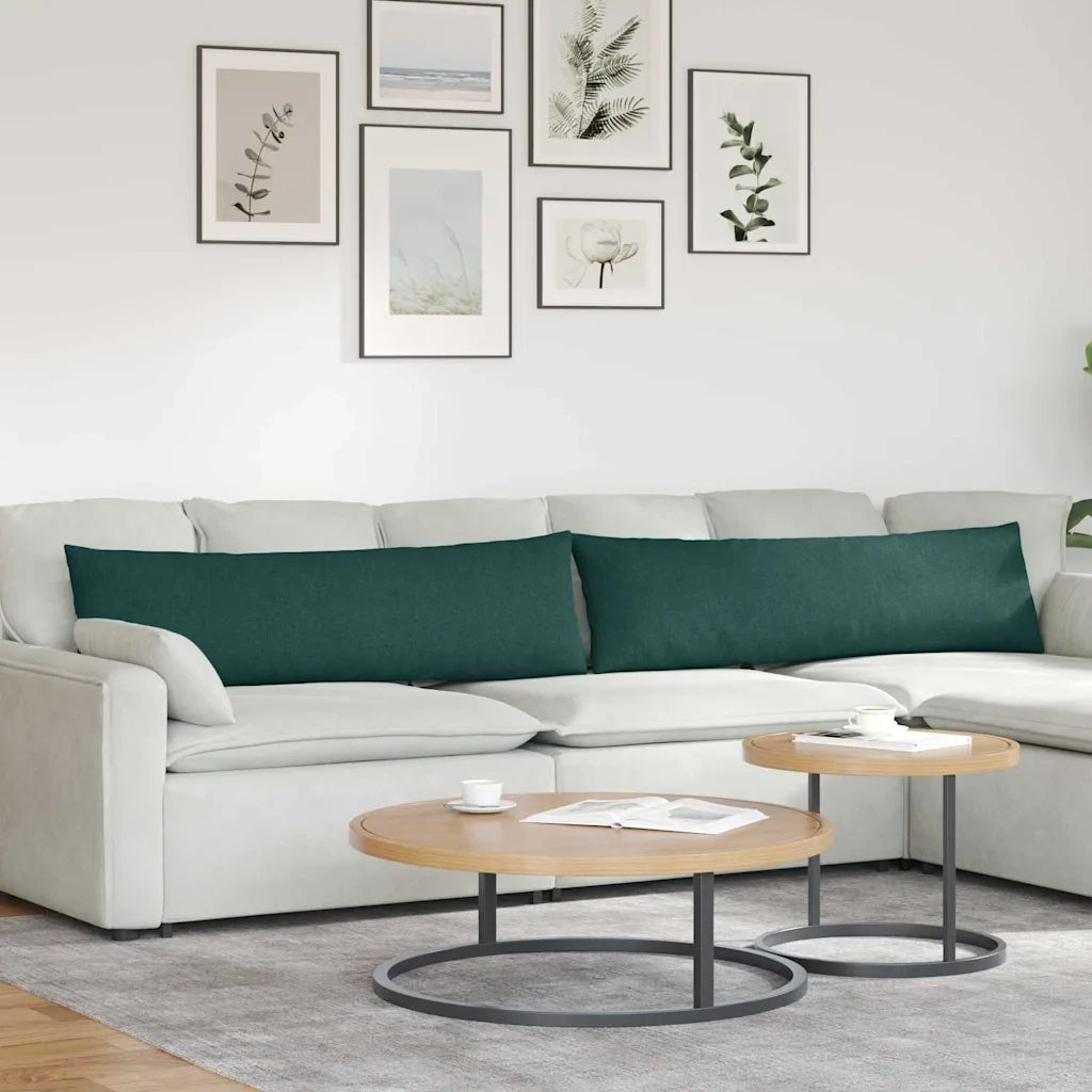 Cuscini da Divano 2 pcs Verde Scuro 145 x 40 cm Tessuto 42013830
