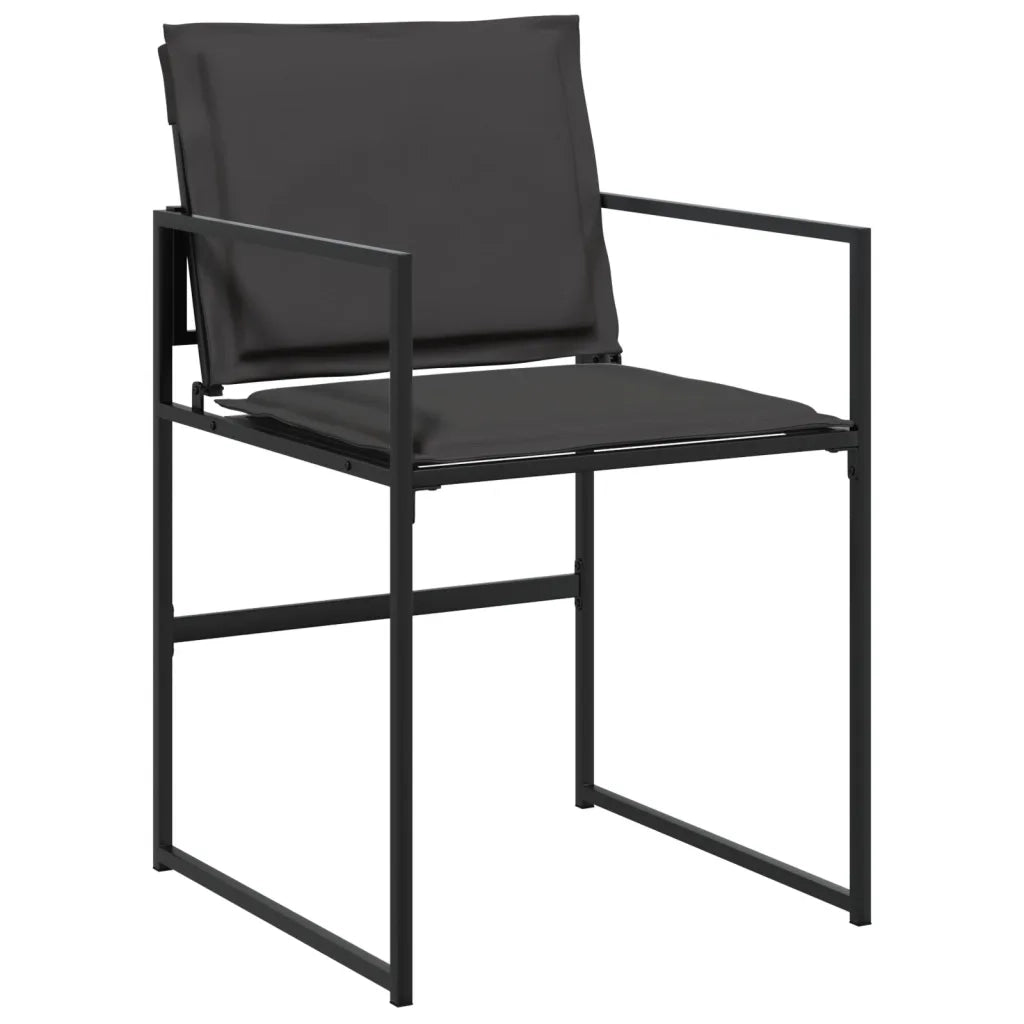 Set da Pranzo da Giardino 7 pz con Cuscini Nero in Textilene 3295074