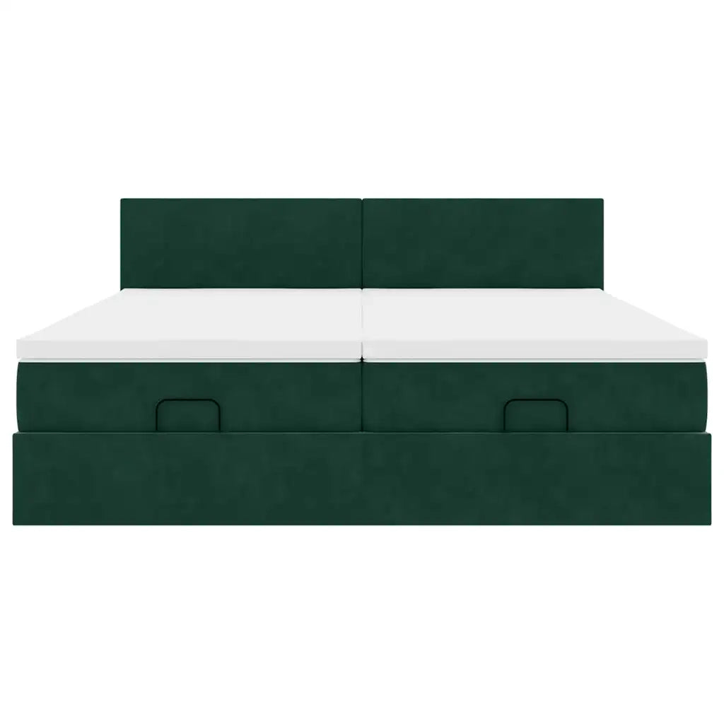 Struttura Letto Pouf con Materassi 200x200 cm Velluto 3312065