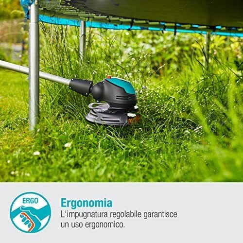 Gardena 14700-20 EasyCut Trimmer a Batteria 23 cm 18V 2Ah 45 min Telescopico colore Nero