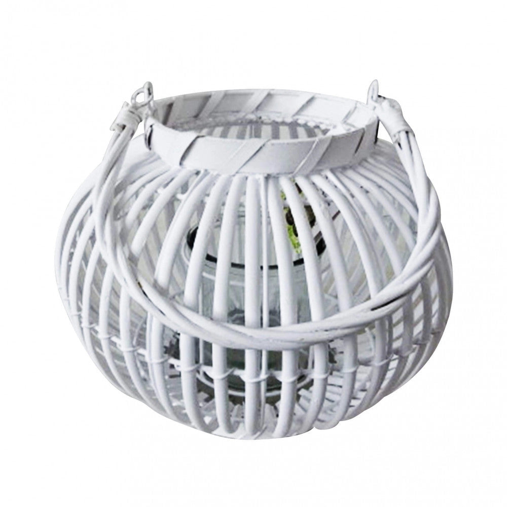 Lanterna Desiree in Vimini Bianco