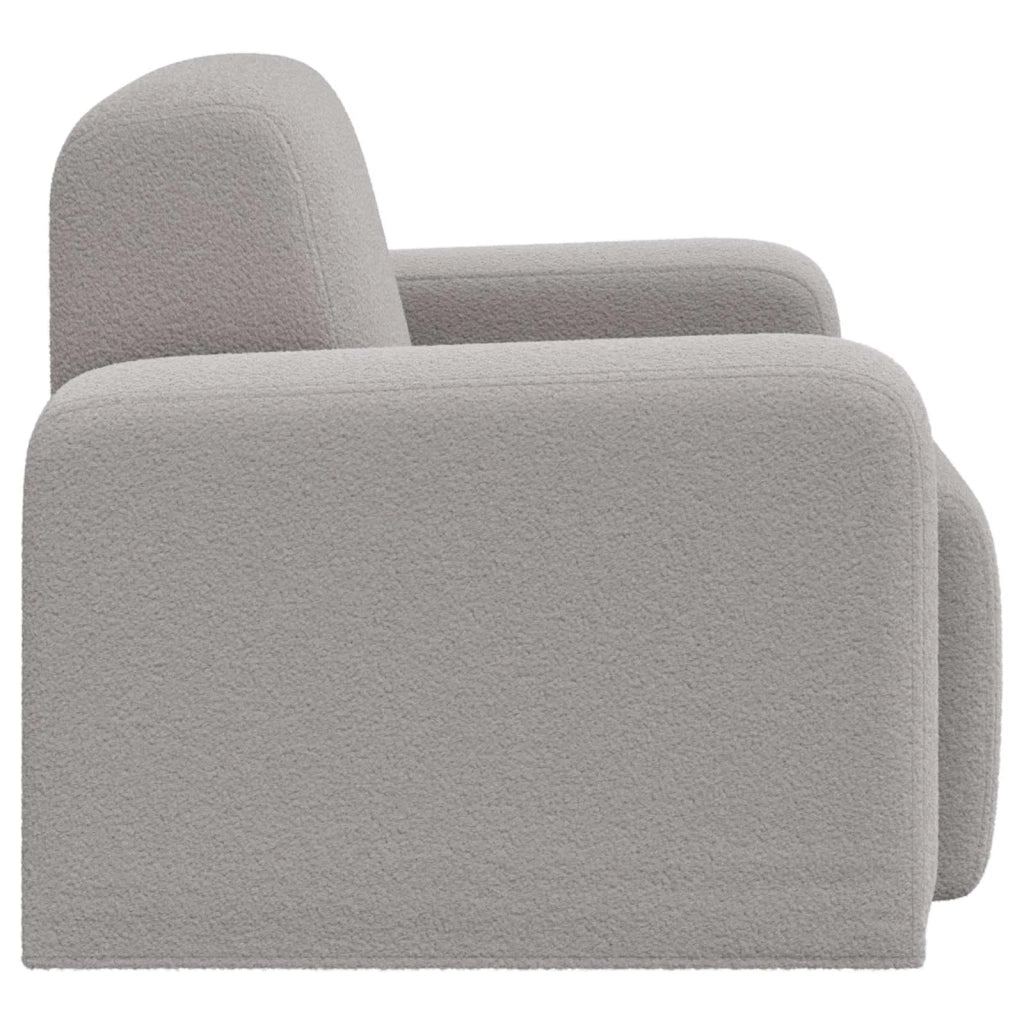 Poltrona Grigio Chiaro Bouclé 42042448