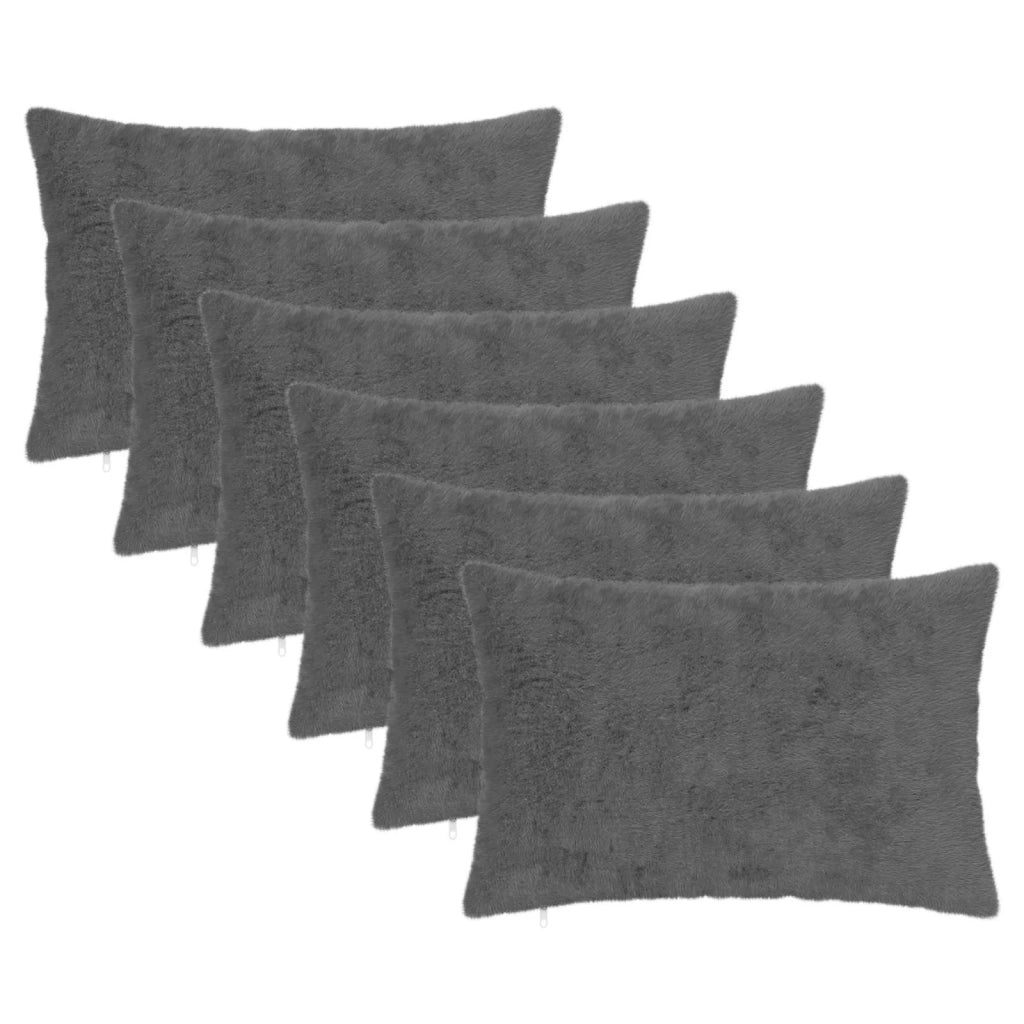Federa 6 pz HEERLEN Grigio Scuro 50 x 75 cm 911848