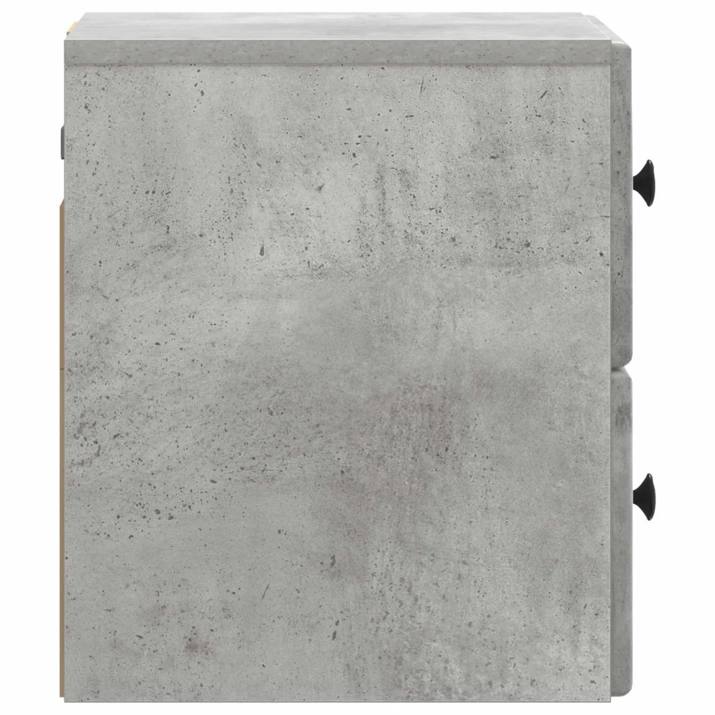 Mobiletto da notte a muro Grigio Cemento 34,5 x 33 x 40 cm 899151