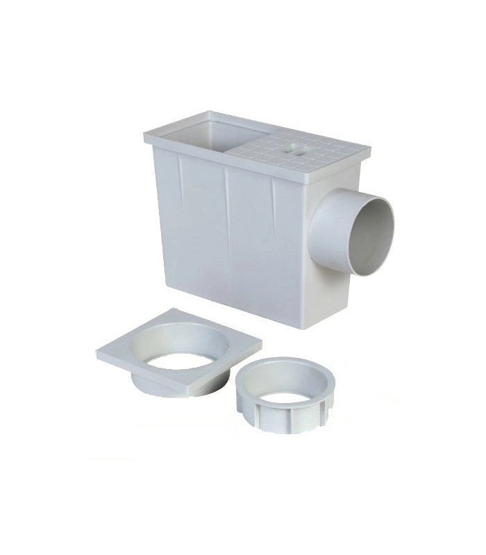 POZZETTO PLUVIALE R. QUADRO 80x80/100x100 mm - scarico Ø 100 mm