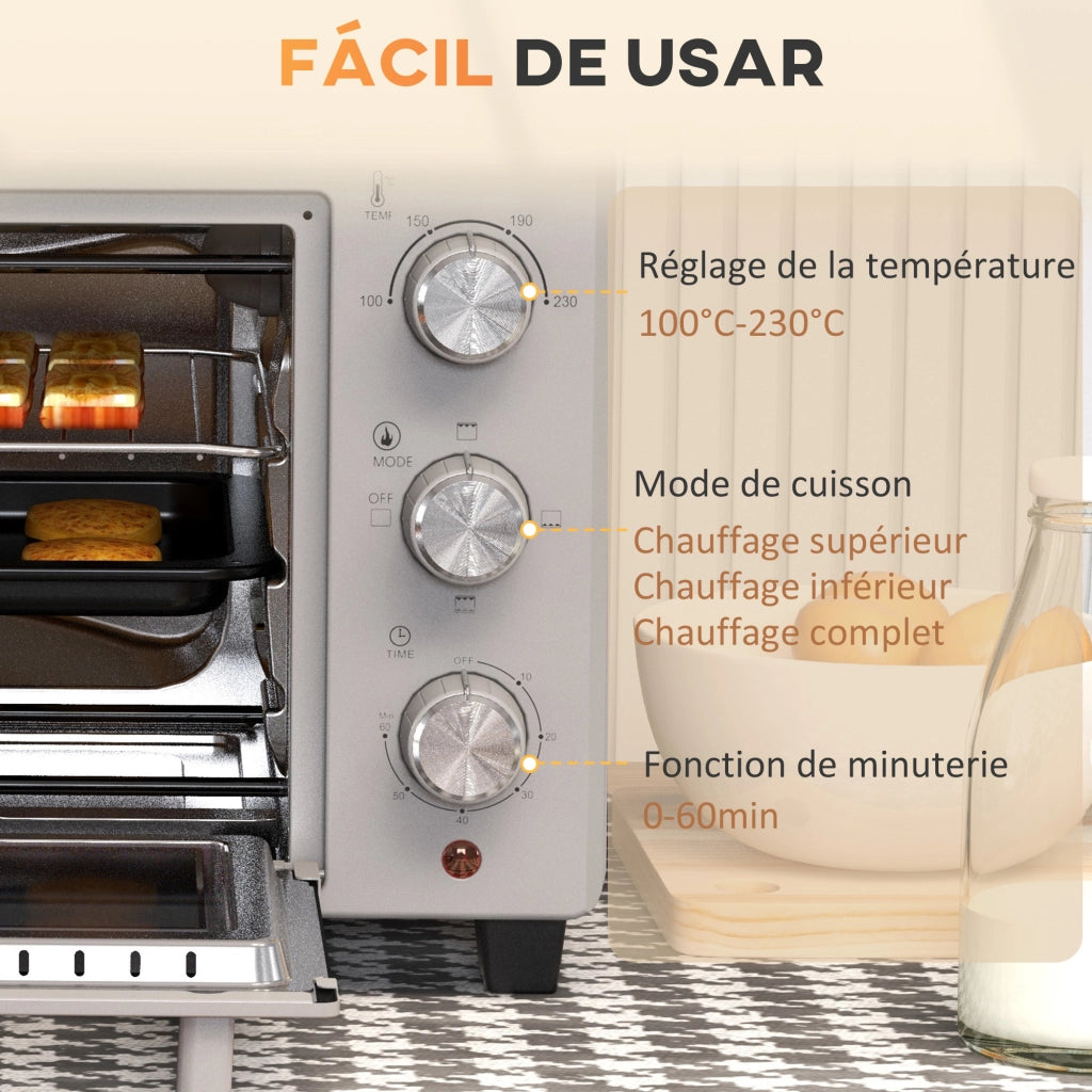 Forno elettrico 1400W ¨C Minimal ¨C 21L Argento