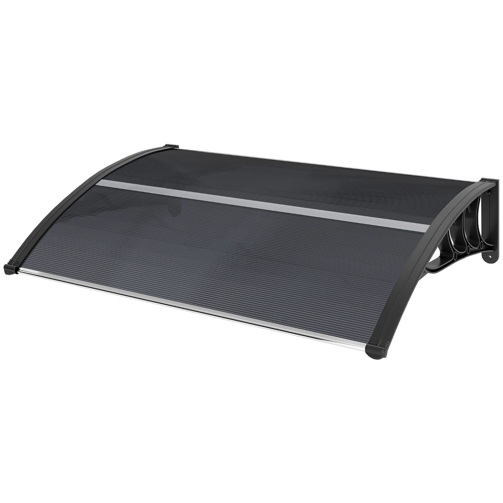 Tettuccio da esterno in policarbonato e alluminio ¨C Minimal ¨C 100x75 cm nero