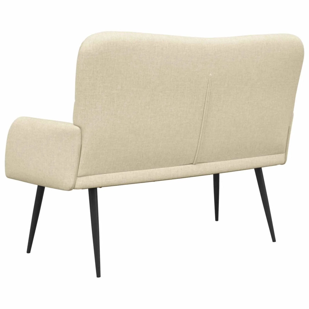 Sofa a Due Posti Crema 115 x 61 x 87 cm Tessuto 42028936