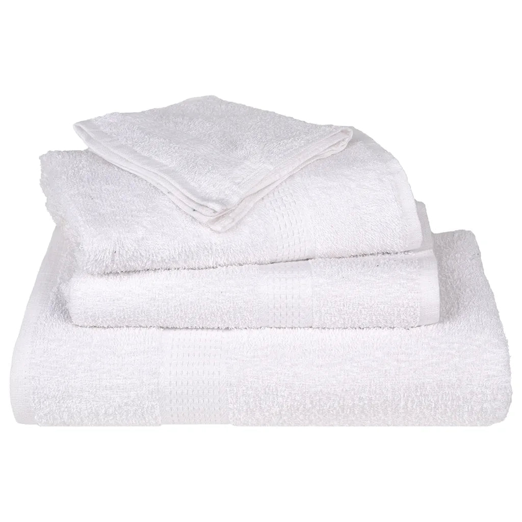 Set Asciugamani 12 pz Bianchi 360 gsm 100% Cotone