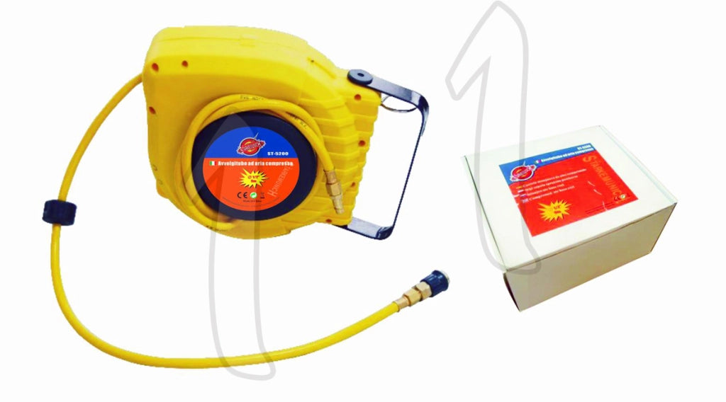 Tubo aria compressa con avvolgi tubo automatico 20 mt
