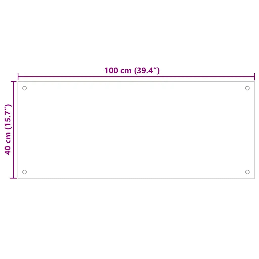 Paraschizzi per Cucina Trasparente 100x40 cm in Vetro Temperato CFW1258084