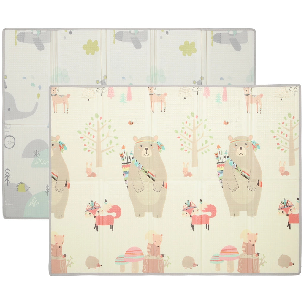 Tappeto gioco pieghevole reversibile per bambini ¨C Xylo ¨C schiuma 200x150x1,5cm multicolore