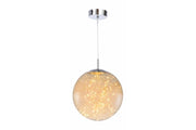 Lampada sospensione Universe sfera vetro cromata LED 18W Reality