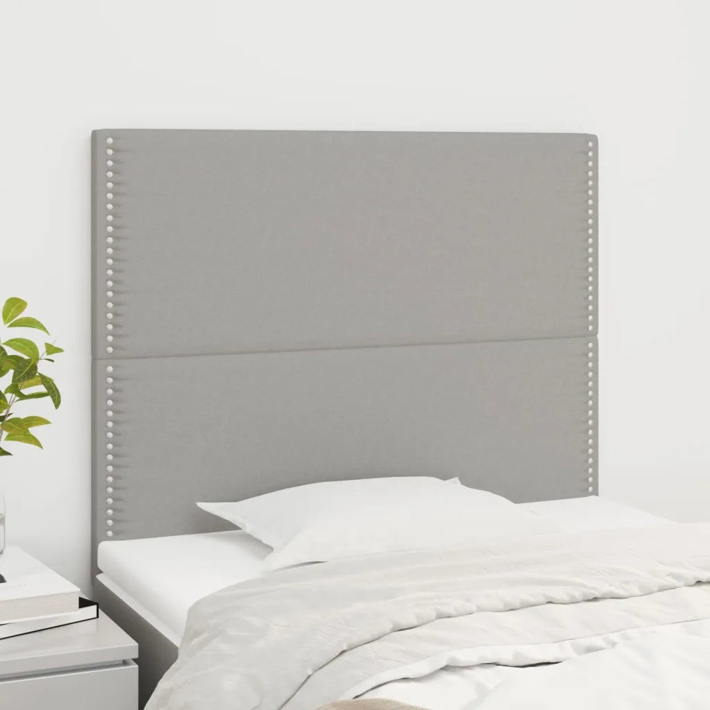 Testiera | Testata Grigio Chiaro 90x5x118/128 cm Tessuto