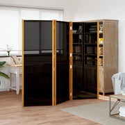 Divisorio Ambienti | Divider per stanze | Paravento a 3 Pannelli Nero 210x180 cm
