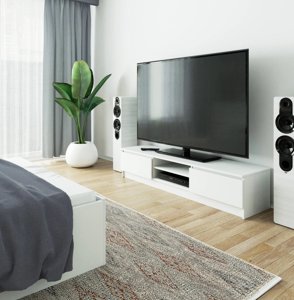 Mobile TV AKORD Bianco 160 cm 2 ante 160x40x33 cm