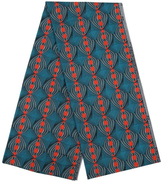 Tessuto a poliester 6 metri - Tessuto a doppia faccia - Disegno geometrico - Tessuto africano - Abbigliamento fai da te - Utilizzo multifunzionale