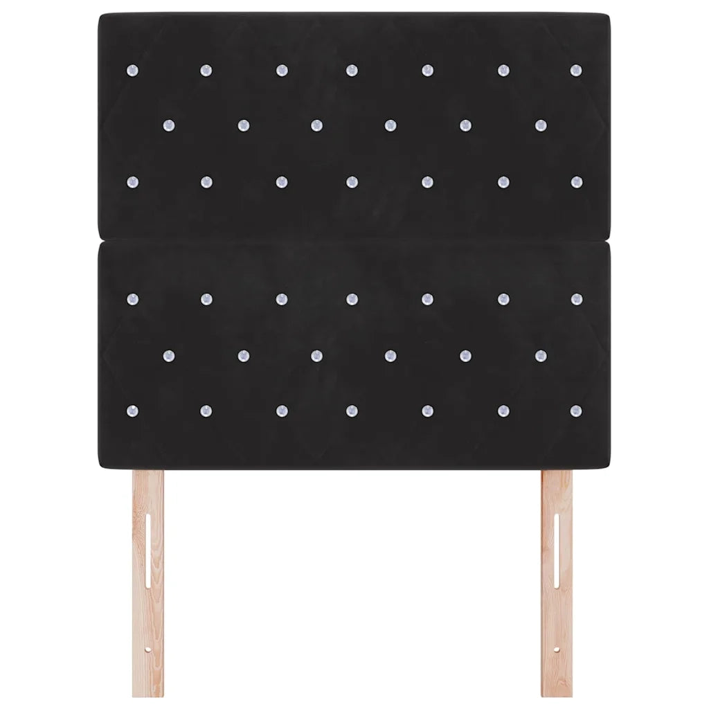 Testiera LED con strisce LED con testiera Nero 100 cm Velluto 3338356