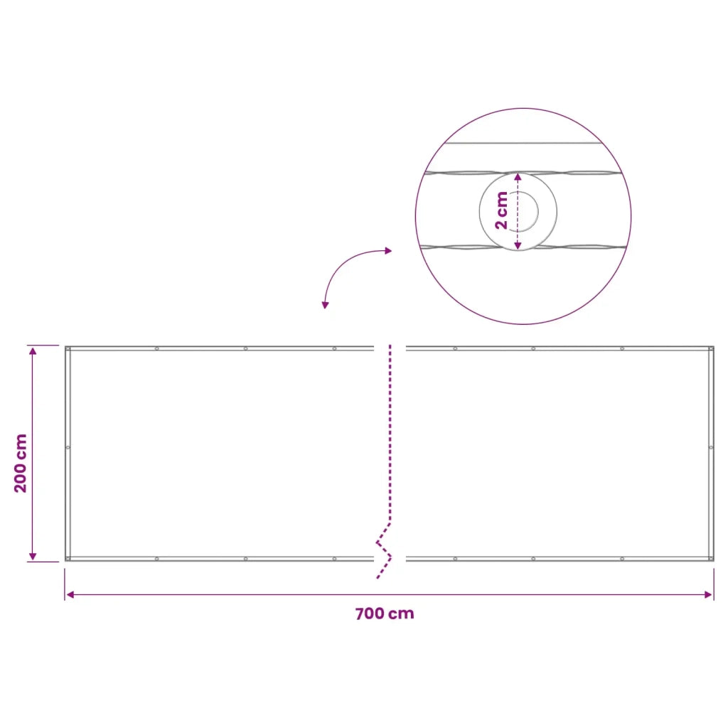 Schermo di Privacy per Balcone 200 x 700 cm 42036443