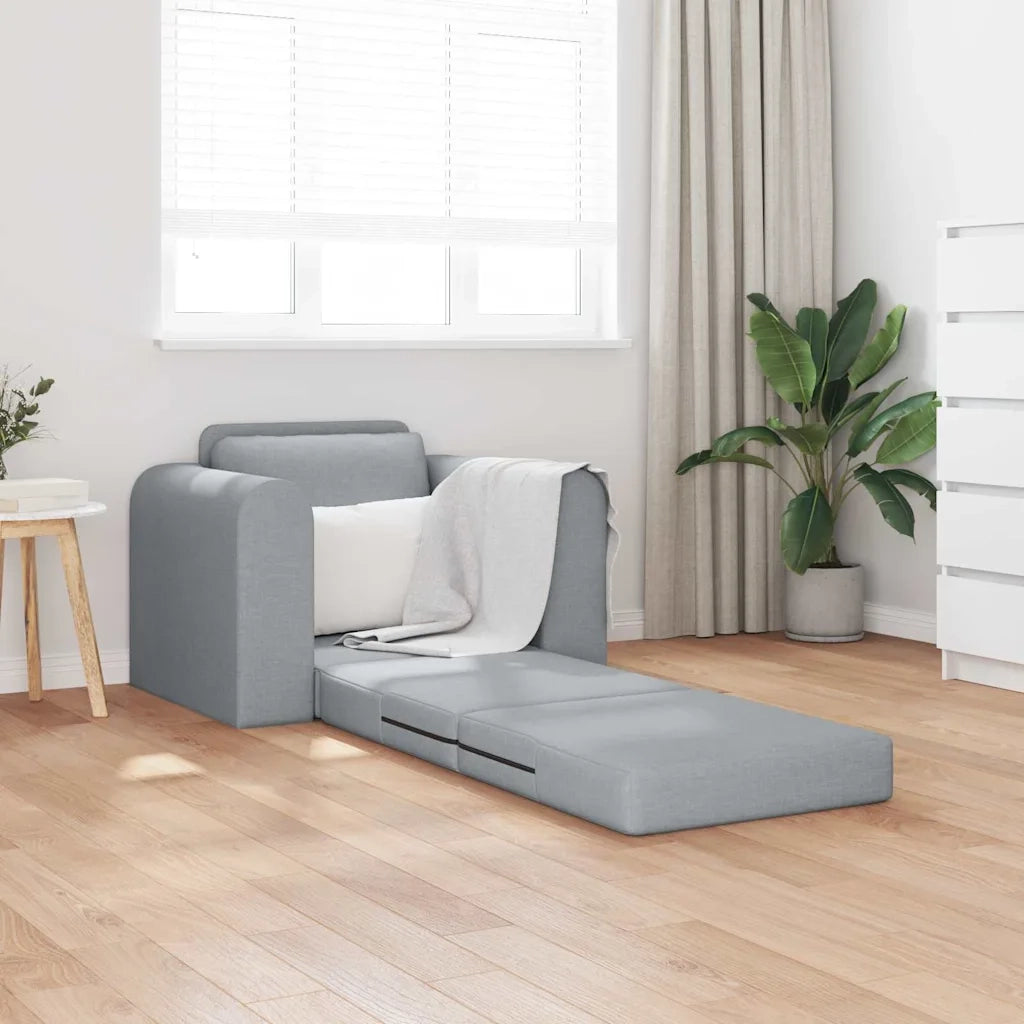 Divano letto-Sofa Letto-Daybed Grigio chiaro 98 x 71 x 83 cm Tessuto