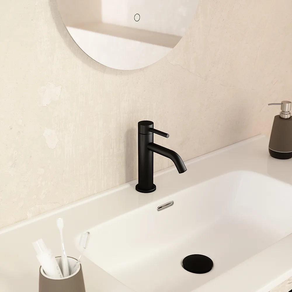 Set miscelatori: lavabo bidet senza scarico e incasso doccia monocomando nero opaco | Bette