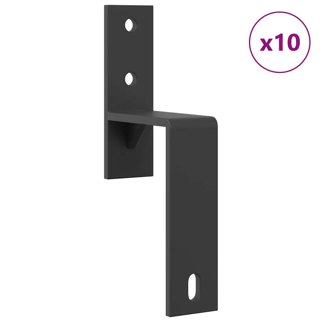Kit di Binari per Porte Scorrevoli 427 cm Acciaio Nero CFW2166231