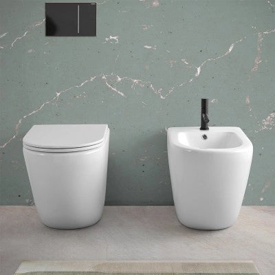 Wc filomuro con scarico a vortice e copriwc soft-close Tao