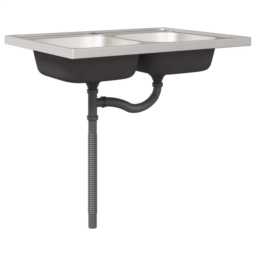 Mobiletto per Lavabo | Armadio Lavabo Porto 2 pz Bianco Legno multistrato