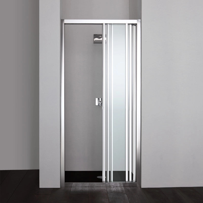 Porta doccia nicchia 80 cm tre ante trasparenti