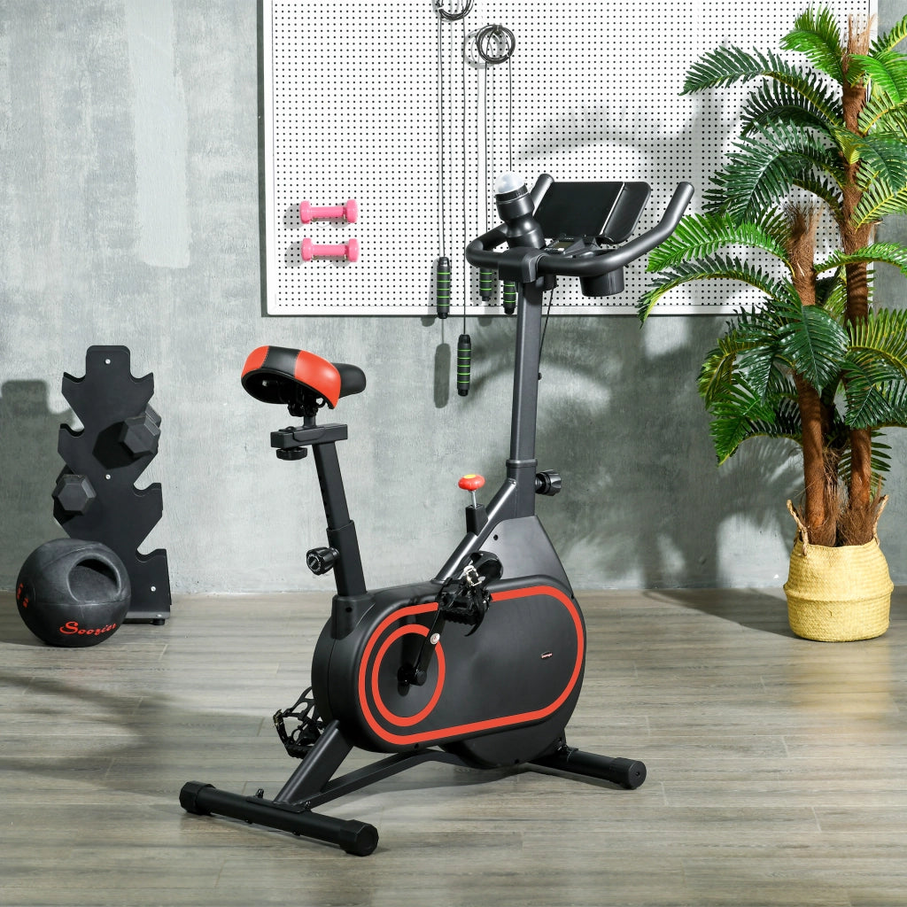 Bicicletta da camera con volano 4 kg ¨C Minimal ¨C Rosso e nero