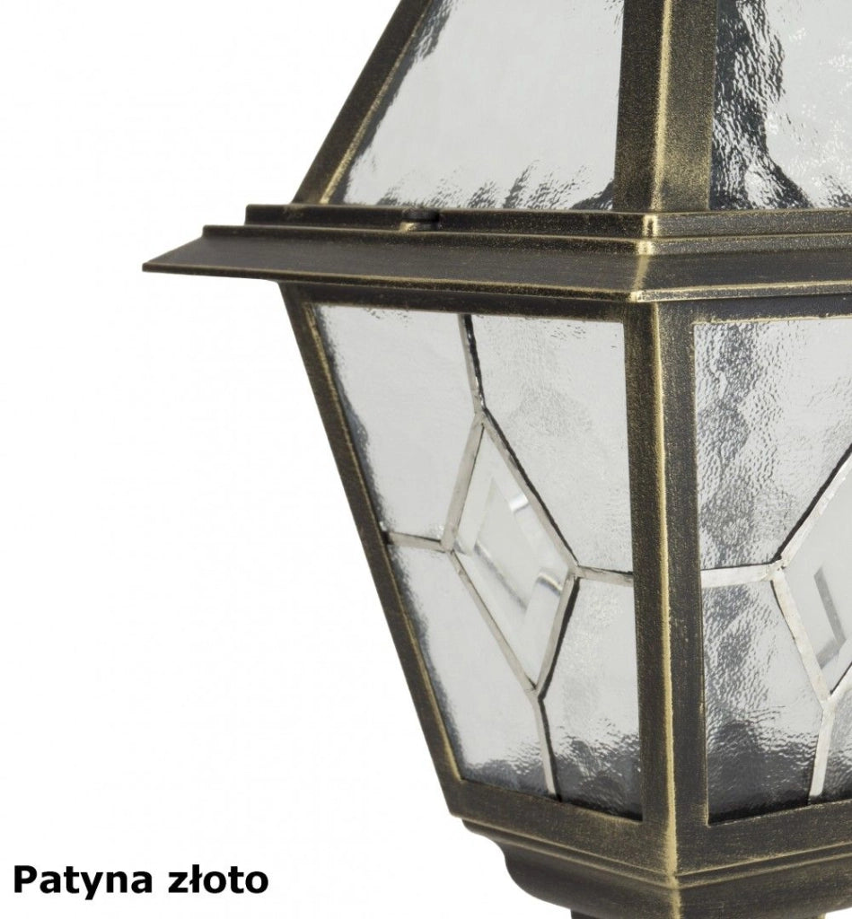 Lampada sospesa esterna Witraż nera 72cm E27 IP43