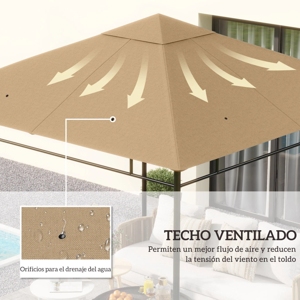 Tetto per Gazebo ¨C zephmum ¨C Beige 300x300 cm