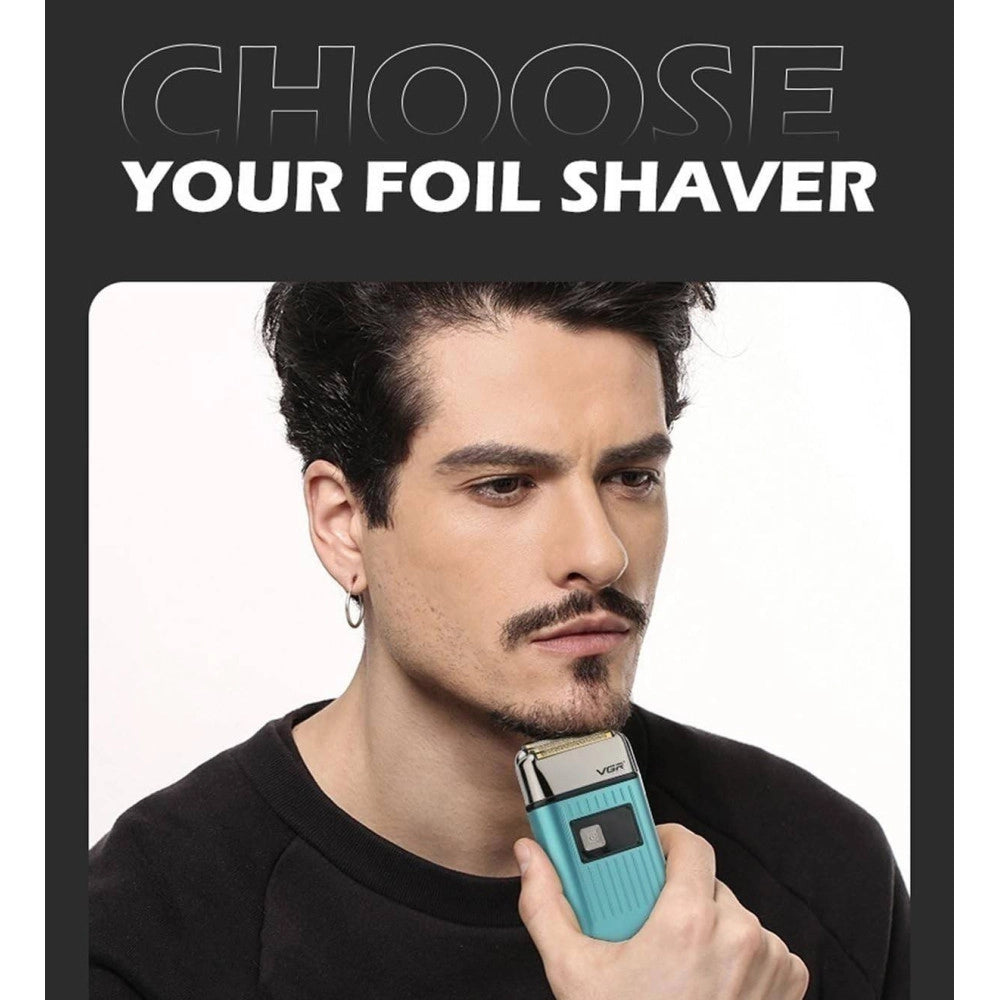 Trade Shop - Rasoio Elettrico Uomo Per Barba Capelli Corpo Doppia Testina Indipendente Vgr357 -