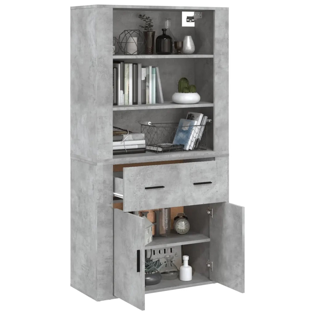Credenza Grigio Cemento in Legno Multistrato 3185379