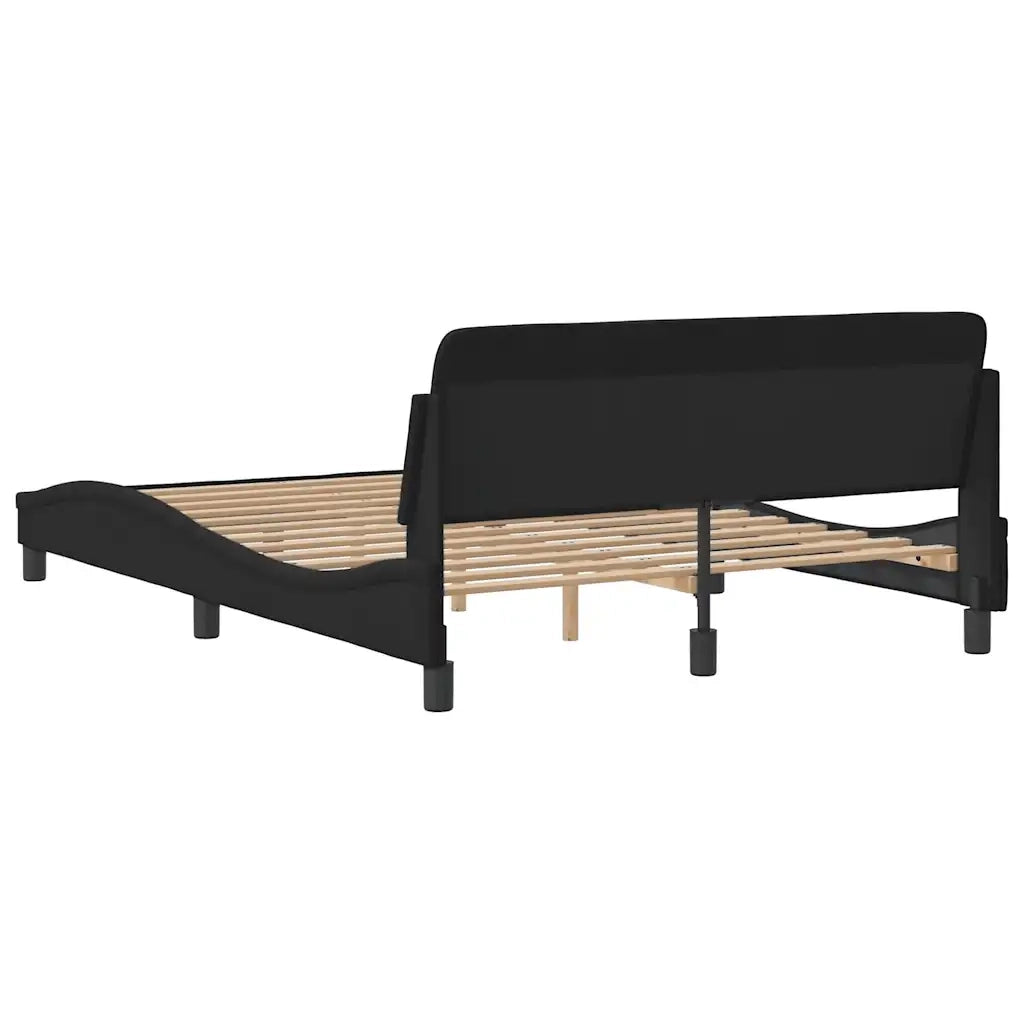 Giroletto-Struttura Letto Dover Nero 120x200 cm Velluto