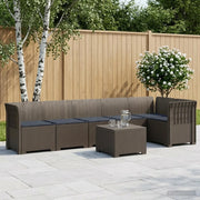 Divano da Giardino 6 Posti con Cuscini Aspetto Rattan PP 3444121