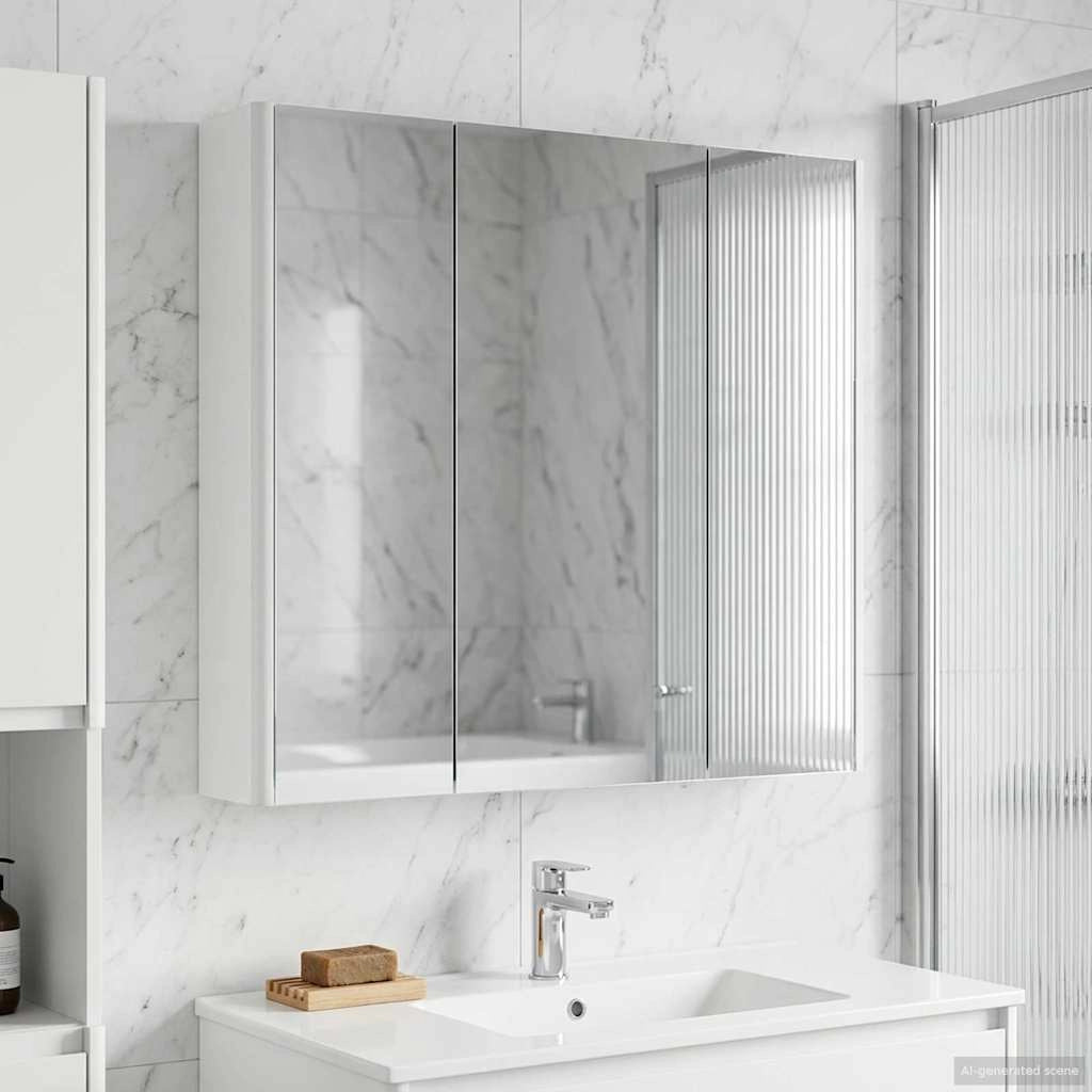 Mobiletto per specchio da bagno Bianco 73.5 x 15.5 x 70 cm 889255