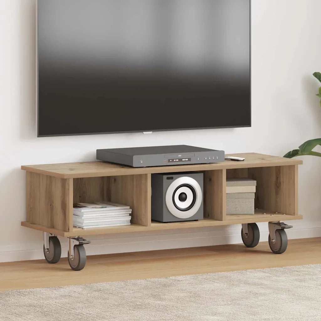 Supporto TV | Armadietto TV | Mobile Porta TV Rovere artigianale 100 x 35 x 35 cm