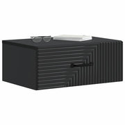 Set di 2 Comodini | Armadio da Notte | Mobiletto da notte a muro Nero 49 x 34,5 x 20 cm