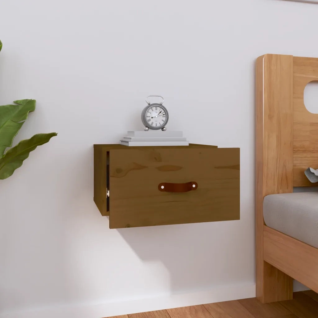 Comodino | Armadio da Notte | Mobiletto da notte a Muro ambra 40x29,5x22 cm