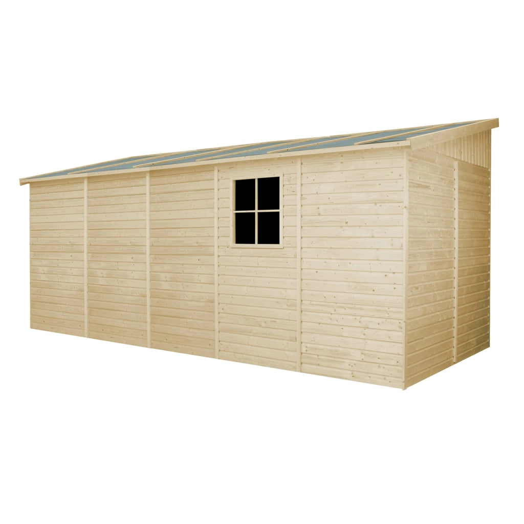 Casa da giardino in legno (con parete laterale) - 10,1 m?² - TIMBELA M341A