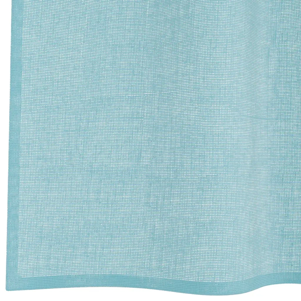Tende in Voile con Tasche per Aste 2 pz Turchese