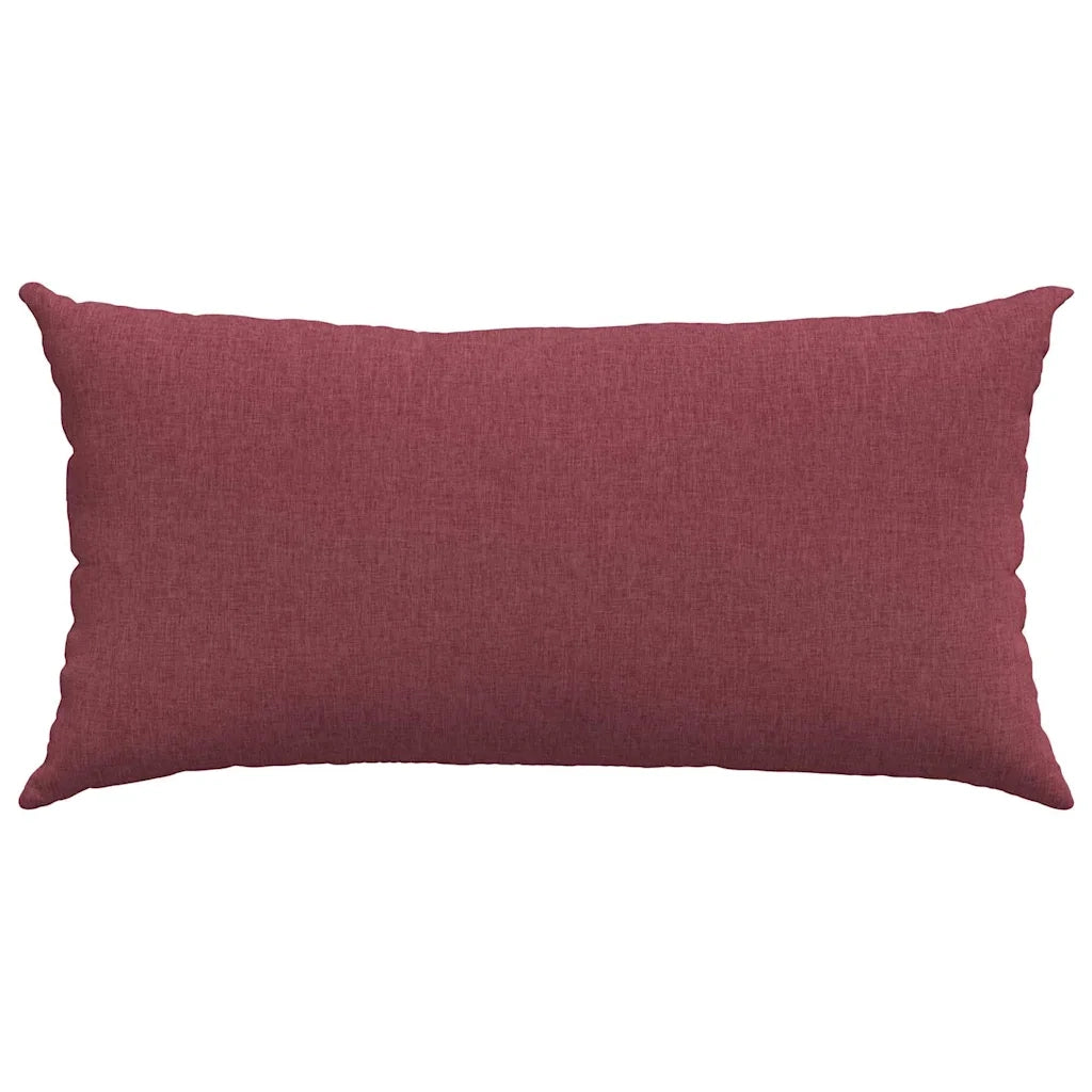 Cuscini da Divano 2 pz-Set di 2 Cuscini per Sofa Rosso Vino 80 x 40 cm Tessuto