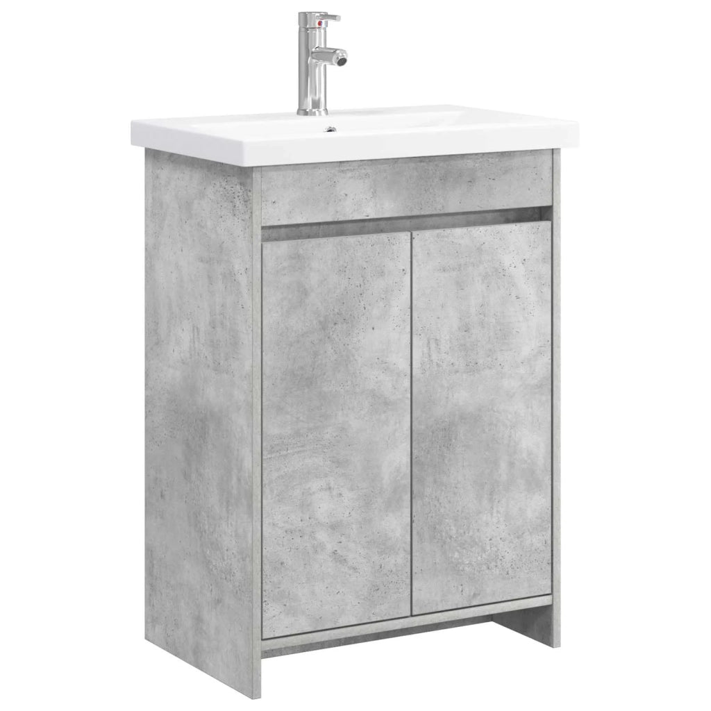 Set di mobili per il bagno Grigio Cemento 81 x 40 x 84,5 cm 3404285