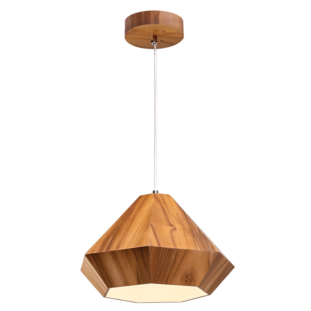 Lampada sospensione Quintiesse Diamond teak E27 1 luce