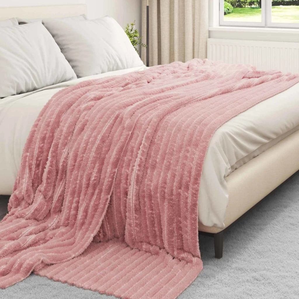 Coperte da Pile 6 pcs Rosa 270 x 240 cm Panno