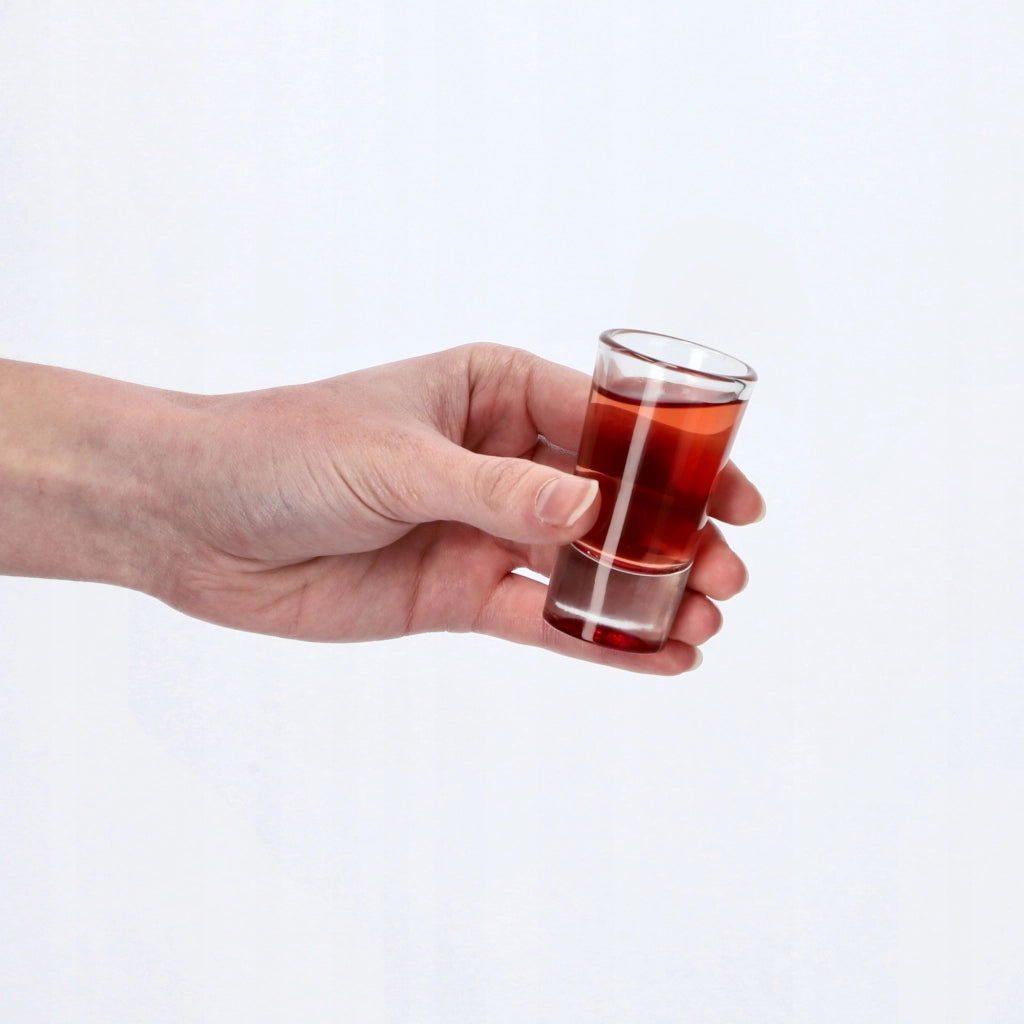 Set di bicchieri da vodka KADAX da 28 ml, colorati e trasparenti, 6 pezzi.