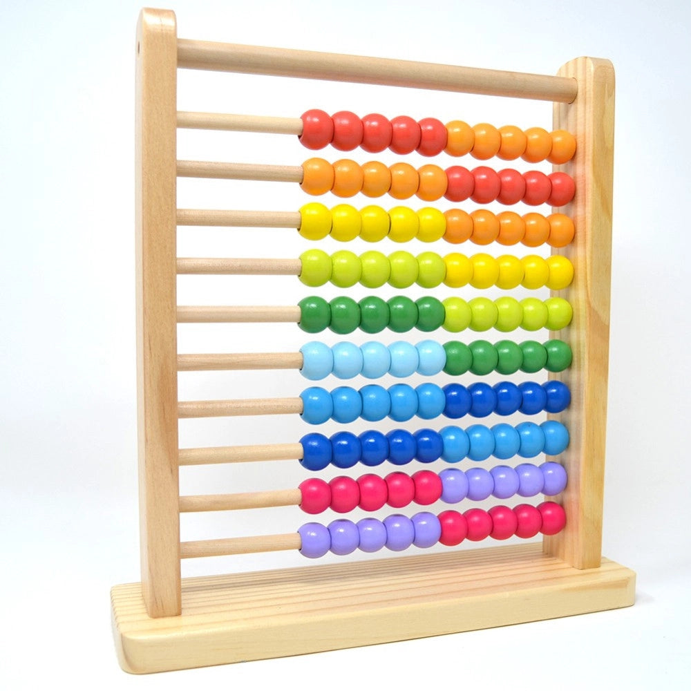 Trade Shop - Gioco Pallottoliere Abaco Classico Con Telaio Legno 10 Righe Palline Per Bambini -