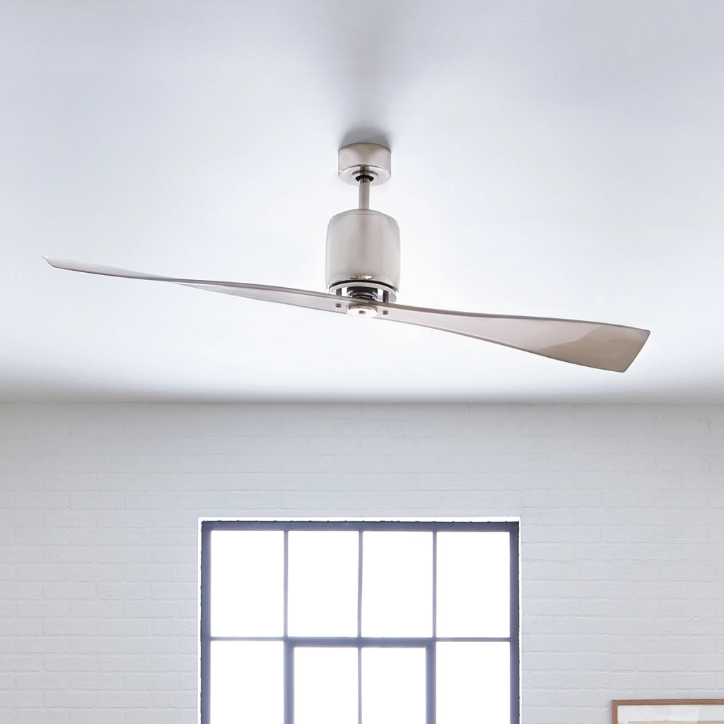 Kichler Ferron ventilatore soffitto 152cm nichel, telecom.